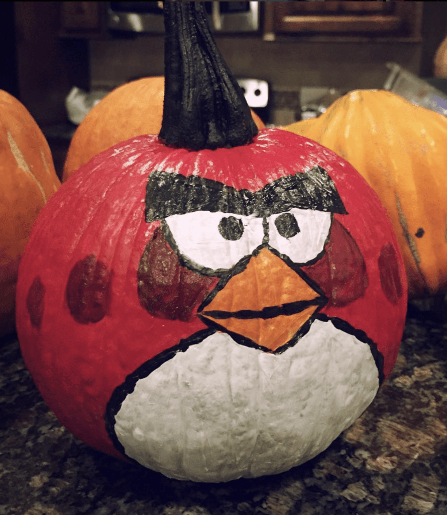 Pumpkin painting ideas angry bird