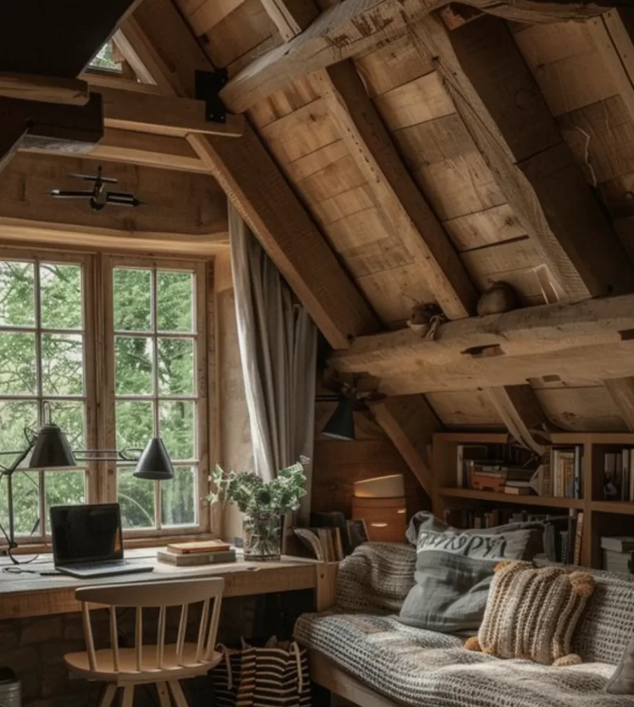 cabin attic bedroom