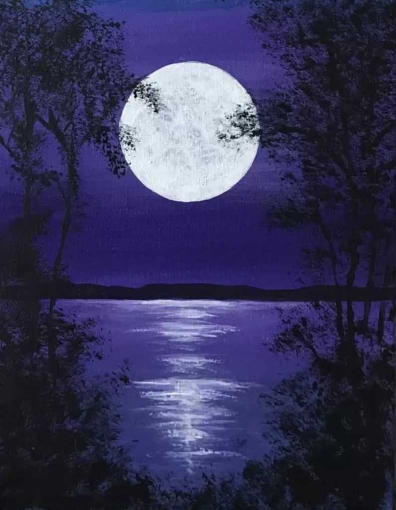  Acrylic Canvas purple night