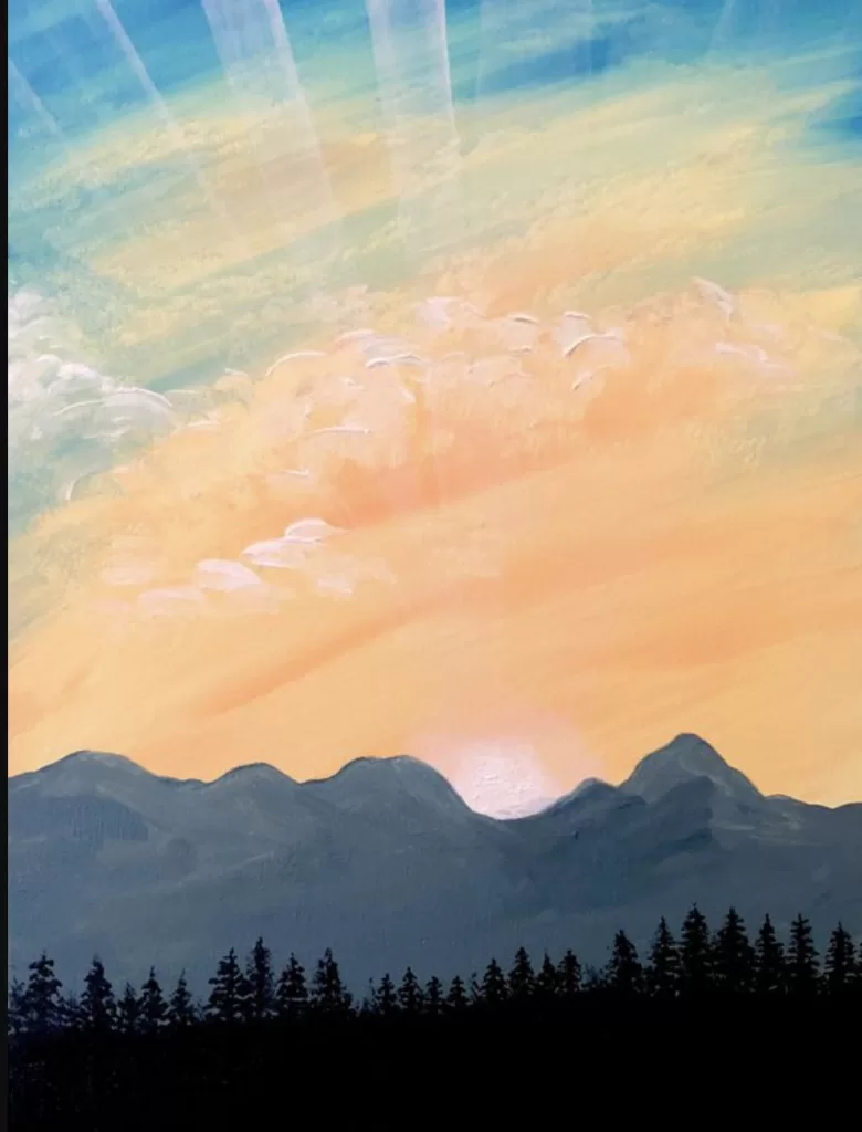 sunrise easy painting ideas