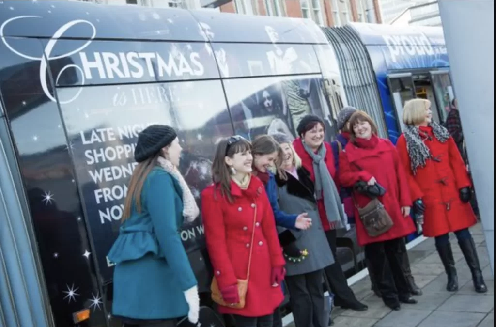 Christmas carol flash mob