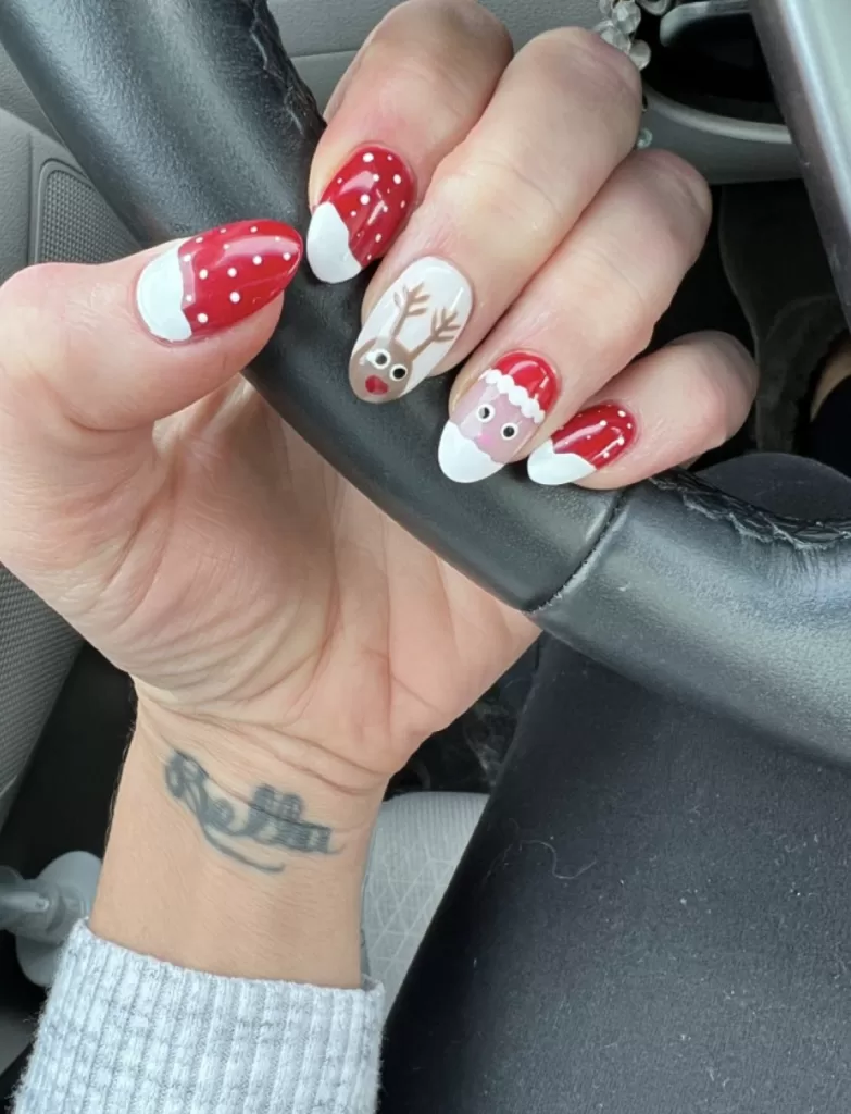 easy christmas nails to do at home